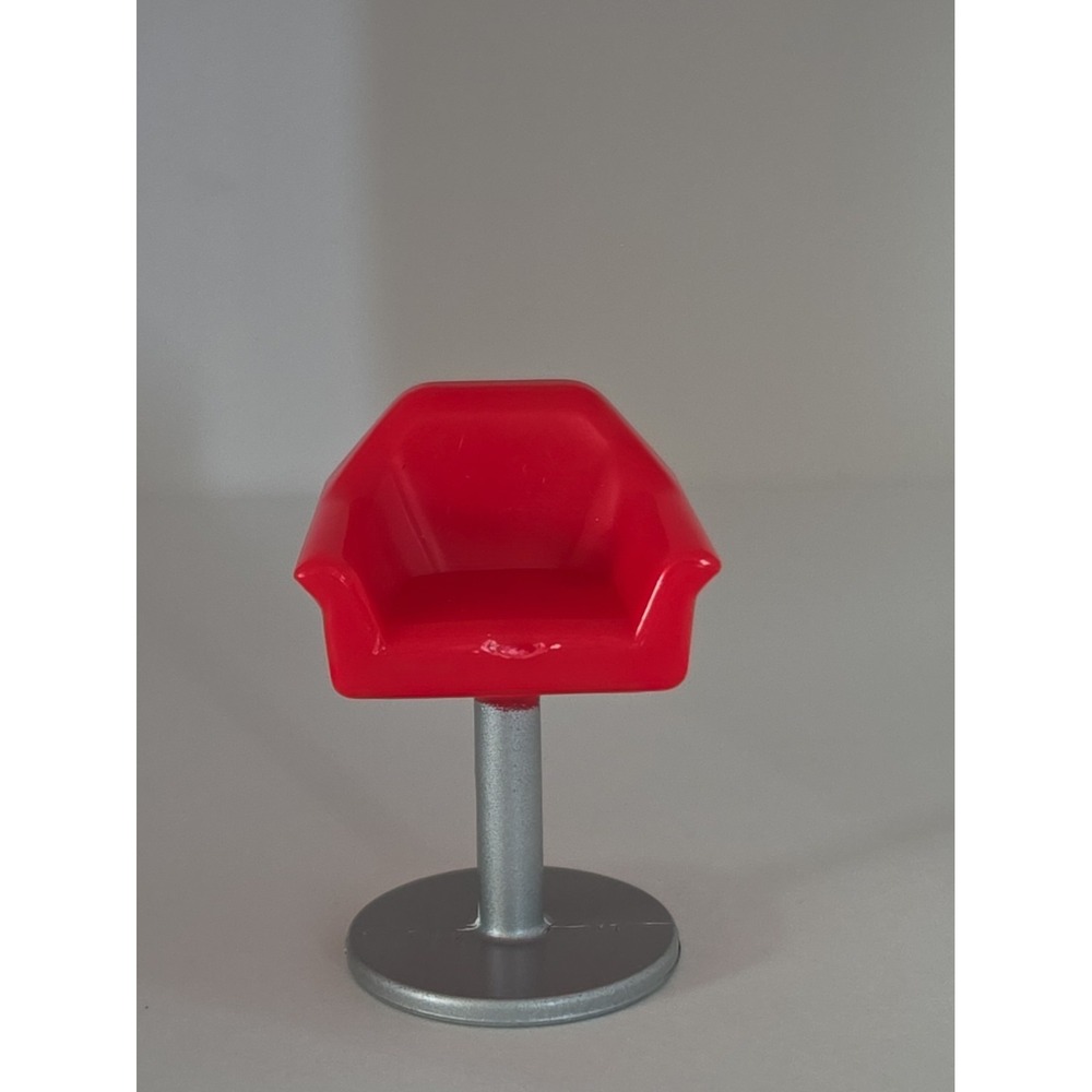 Mattel Polly Pocket Red Chair/Stool Mall Replacement Piece.